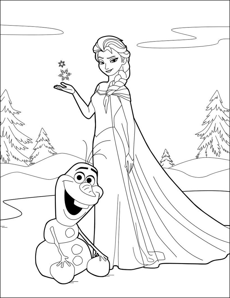 50+ Hình Vẽ, Tranh Tô Màu Công Chúa Elsa Và Anna Đẹp Cho Bé