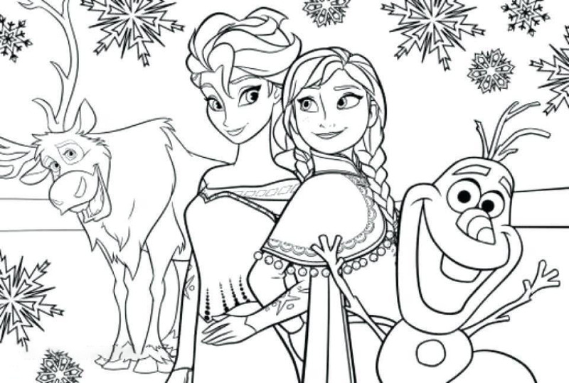 50+ Hình Vẽ, Tranh Tô Màu Công Chúa Elsa Và Anna Đẹp Cho Bé